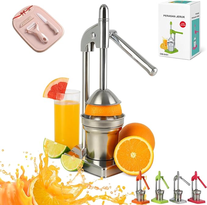 Effective Cast Iron Juicer Hand Press, Heavy Duty Manual Juicer Hand Press Cast Iron, Stainless Steel Lemon Squeezer for Home and Kitchen