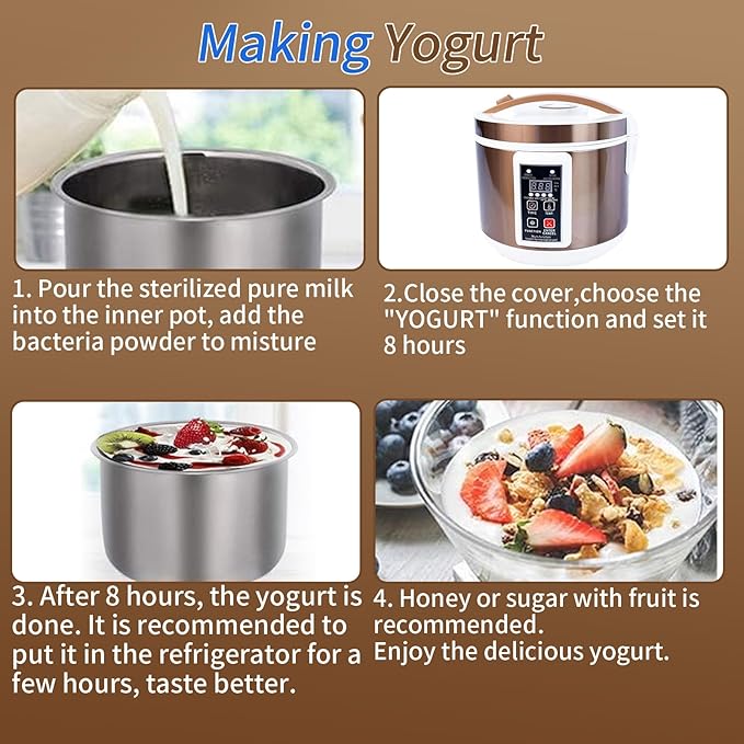 6L Black Garlic Fermenter,110V Yogurt Maker with Adjustable Temperature & Time Control,Garlics Maker Multi, Clove Garlic Cooker, Kimchi machine,Sweet Rice Wine Maker Full Automatic,Natto Maker