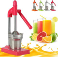 Cast Iron Juicer Hand Press, Heavy Duty Countertop Lime Citrus Crush, Self-Weighted Pressure Rod, Professional Heavy Duty Hand Press with Non Skid Cup Base for Home and Kitchen