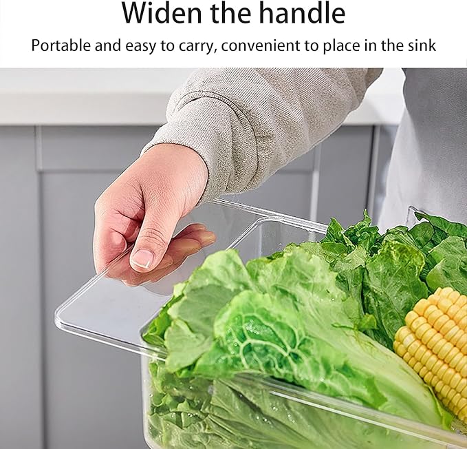 Transparent Plastic Dish Drying Rack Over the Kitchen Sink, Dish Drainer with Widened Handle, Dish Rack Vegetables and Fruits
