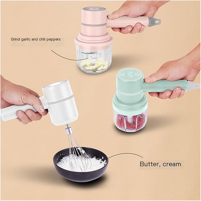 Rechargeable wireless egg beater electric milk frother household whipper mixing handheld small baking(Lightgreenhd01)