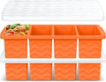 Doasuwish Silicone Freezer Tray for Soup with Lid – 1-Cup Soup Container Style Ice Cube Trays for Freezer, Meal Prep & Food Storage, Freeze 250mL/125mL Portions – 2 Pack