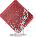 ZLR Large Silicone Dish Drying Mat (16" x 18") - XL Heavy Duty Drainboard Mat for Pots, Pans & Family Loads - Heat Resistant Trivet & Counter Protector, Easy Clean (Lava Red)