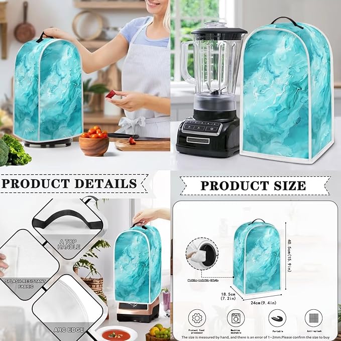 Marble Dust Cover Set Washable Coffee Maker Appliance Blender Covers Bread Maker Toaster Protection Dustproof Kitchen Accessories