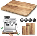 Appliance Slider 360° Rolling Tray for Coffee Maker- Bamboo Coffee Pot Slider Tray for Countertop Rotation Sliding Tray with Wheels, Appliances Mat Easily from Under the Cabinet, Acacia (15.7"×13")