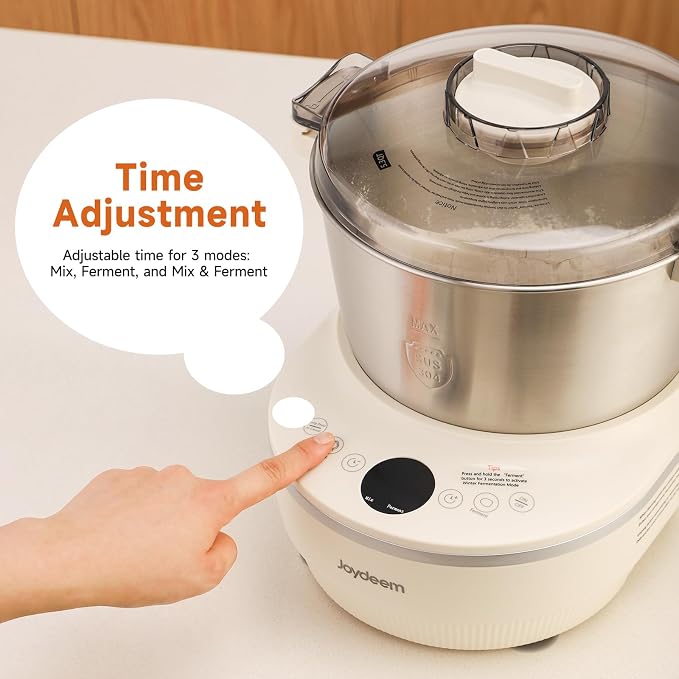 Joydeem HMJ-A701 Electric Dough Maker (7.4Qt) with Ferment Function - Ideal for Bread, Pizza, Sourdough & Dumpling Dough Mixer