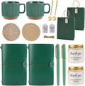 Baby Shower Prizes for Game Winners Baby Shower Games Prizes Ceramic Mugs with Metal Spoons Woven Coasters Notebooks Scented Candles Gift Bags Wedding Bridal Shower Favors for Guests (2, Green)