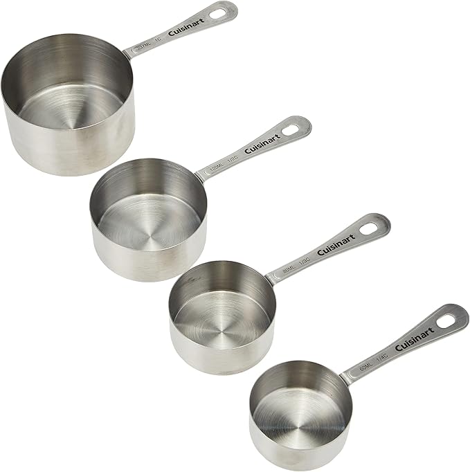 Cuisinart Stainless Steel Measuring Cups Set of 4 and 3 Count Strainers Set