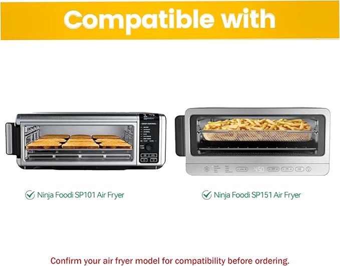 Crumb Tray for Ninja Foodi SP101 SP151 Air Fryer, Replacement Tray with 4 Pack Oven Liners Reusable Replacement Crumb Tray Sturdy and Durable Accessories for Ninja Air Fryer Ovens
