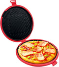 9.5inch 5-in-1 Microwave Grill Pan,Grilled Cheese,Large Toastie Sandwich Maker,Pizza Crisper,Crispy Bacon& Toaster, Non-stick Griddle,Easy to Cook &Clean,Dishwasher Safe,School Dorm/Home/Office
