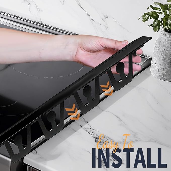T-Shape Stove Gap Covers Stainless Steel, 2 Pack Stove Gap Filler Easy Retractable Length 13.8" to 27.5", Width 1.85" - ALMCALS Oven Gap Filler Stove Guards Range Trim Kit