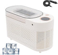 Mini Ice Making Machine, Compact Countertop Ice Maker, 8 Cubes in 15 Mins, 120W Dual Powered Automatic ICES Box with Clear Cover, Good Heat Dissipation, for Home, Office, Camping Use
