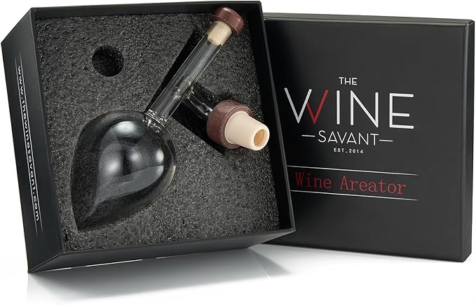 Italian Wine Aerator Decanter, Pourer, Red & White In Bottle Aerators, Makes Your Wines Taste Better, Italian Wine Design Decanter, Whiskey & Spirits Gifts, 2x5 Inches Areadivino Clear Oenophile Gift