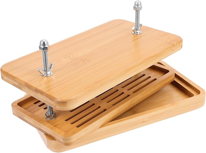 Tofu Press with 3-layer Drip Tray, 26x15cm Kitchen Tofu Maker Tool for Homemade Soybean Curd, Food Strainer for Fast Water in Home Cooking