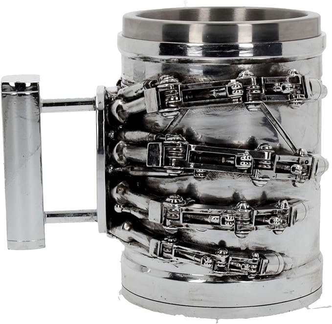 Nemesis Now T-800 Terminator 2 Judgement Day Tankard Mug Featuring the Cyberdyne Systems Logo, Officially Licensed Hand-Painted Resin, Futuristic Sci-Fi Decor, 17cm