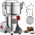 VEVOR 2000g Electric Grain Mill Grinder, High Speed 3400W Commercial Spice Grinders, Stainless Steel Pulverizer Powder Machine, for Dry Grains Spices Cereals Coffee Corn Pepper, Swing Type