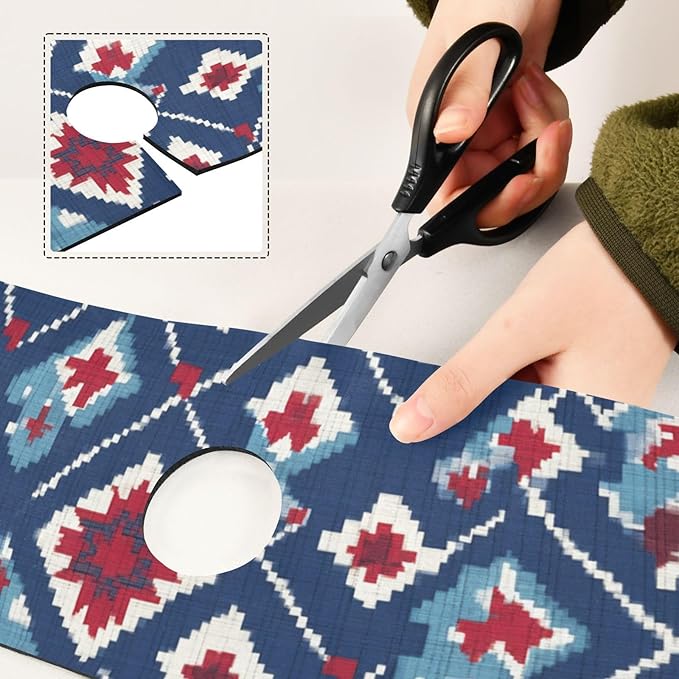 Kitchen Sink Splash Guard 1 PC 14.7 Inch Sink Faucet Mat Splash Guard for Bathroom Countertop Water Absorbent Foldable Cuttable Soft Washable Vintage Blue Floral Patriotic