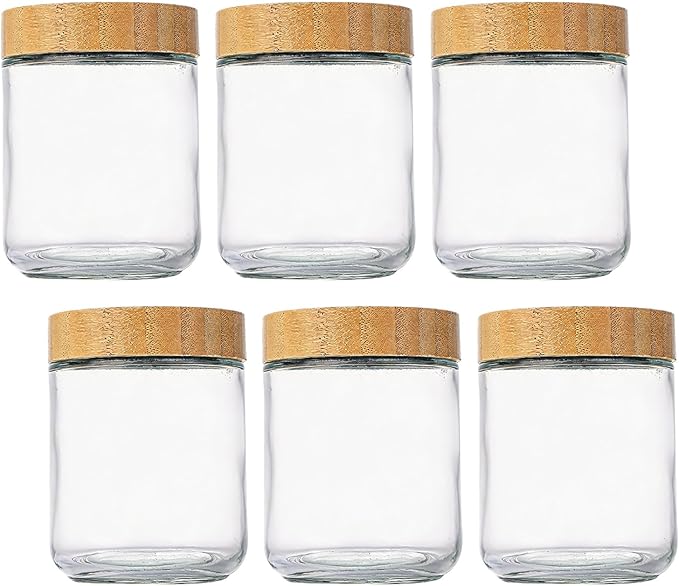 Glass Storage Jar with Airtights Lid for Overnight Oats Yogurt Parfaits and Food Storage 300ml 480ml Glass Food Container