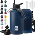 DYSANKY 64 oz Insulated Water Bottle | Upgraded Thickened Stainless Steel Water Jug for Gym and Hiking with Straw, Carrier Bag, Handle Strap | BPA-Free 64 oz