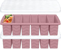 1/2 Cup Silicone Freezer Molds with Lid, 2-Pack Silicone Freezer Trays for Soup, Sauce & Broth – Meal Prep Containers, Large Ice Cube Tray, Oven & Dishwasher Safe