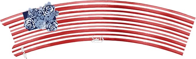 Tervis Sara Berrenson - Home Sweet Home American Flag Made in USA Double Walled Insulated Tumbler Travel Cup Keeps Drinks Cold & Hot, 16oz Mug, Classic