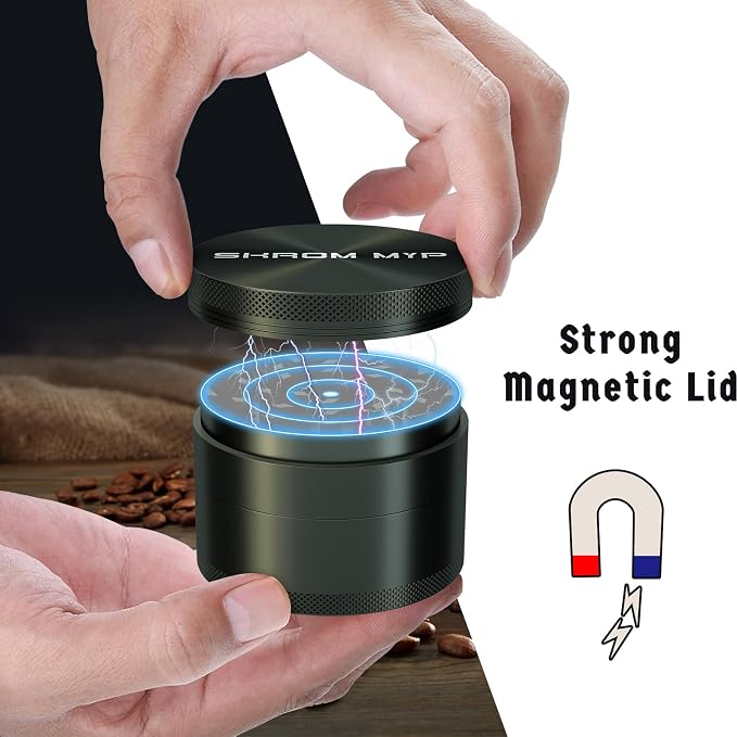 Grinder, Aluminum Large 3" Spice Grinder (Black)