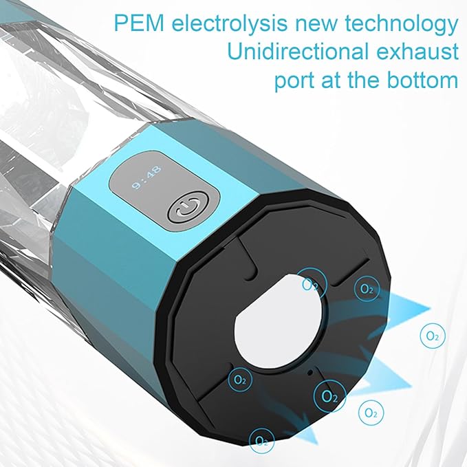 Hydrogen Water Ionizer Machine 208ml Portable Generator 6000-8000 PPB PEM Technology Glass Health Cup Silver