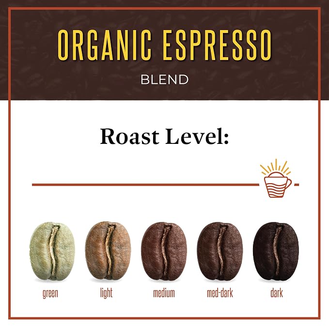 San Diego Coffee Organic Espresso, Dark Roast, Whole Bean Coffee, 16-Ounce Bag Café en grano tostado