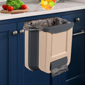 10l Wall-Mounted Kitchen Cupboard Trash Can, Collapsible Food Waste Bin for Cabinets, Ideal for Campervans, Bathrooms, and Motorhomes Coffee