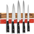 CUCINO Magnetic Knife Holder for wall, 16" no drilling required, includes self-adhesive tape, extra strong for holding knives – Awarded magnet strip – Acacia