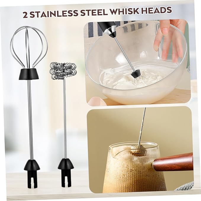 GLEAVI Rechargeable Handheld Electric Milk Frother Speed Portable Foam Maker and Egg Whisk for Coffee Matcha Latte and Drinks with Stable Stand and USB Charging