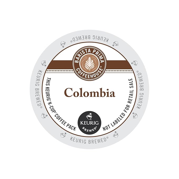 Barista Prima Coffeehouse Coffee, Keurig K-Cups, Colombia, 72 Count