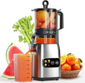 Kndko Juicer Machines, Slow Masticating juicer with 5.4" Wide Feed Chute, Juice Extractor Machine for Whole Vegetables & Fruits, Cold Press Juicer, High Juice Yield, Easy to Operation & Clean