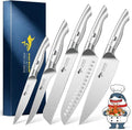 MAD SHARK Kitchen Knife Set, 5PCS Sharp Ultra Chef Knife Set, High Carbon Stainless Steel Knives Set with Ergonomic Handle, Professional Kitchen Knives Sets, Gift Box Packaging