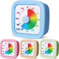 AmazingSpark 4 Pack Visual Timer 60 Minute Countdown Timer Colored Countdown Clock for Homeschool Supplies Study Tool, Classroom Home Office Time Management Tool(Gradient,Pink, Blue, Yellow, Green)