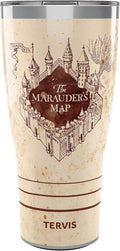 Tervis Traveler Harry Potter The Marauder's Map Triple Insulated Insulated Tumbler Travel Cup Keeps Drinks Cold & Hot, 30oz, Stainless Steel