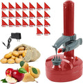 Electric Potato Peeler with 23 Replacement Blades Rotato Express Stainless Steel Automatic Rotating Fruits Fruit Potato Peeler Vegetables Cutter Apple Paring Machine Kitchen Peeling Tool