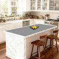 48''x32''(120cmx80cm) Extra Large Silicone Mat for Kitchen Counter, 1.5MM Thick Non-Slip Heat Resistant Countertop Protector, Waterproof Durable Kitchen Mat for Countertops, Light Gray