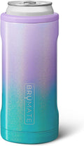 BrüMate Hopsulator Slim Can Cooler Insulated for 12oz Slim Cans | Skinny Can Insulated Stainless Steel Drink Holder for Hard Seltzer, Beer, Soda, and Energy Drinks (Glitter Mermaid)