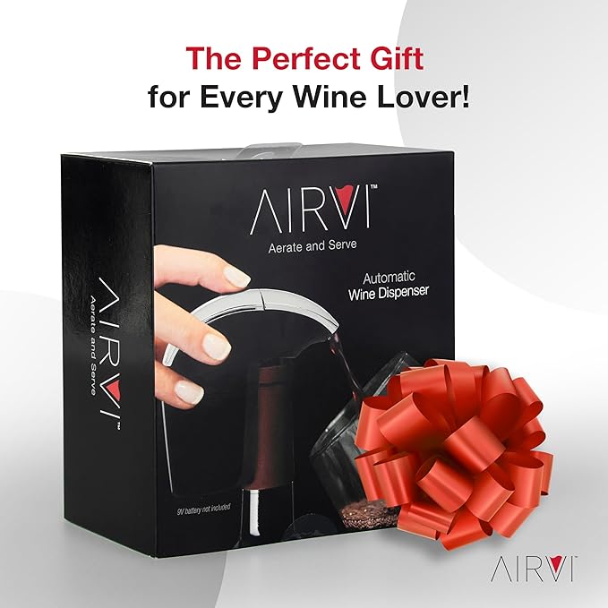 Automatic Wine Dispenser - Electric Aerator Pourer Spout and Decanter, Hands-Free, No-Spill, No-Drip – Enhances Aroma and Flavor – Premium Gifts, Accessories for Wine Lovers, Drinkers (Silver)