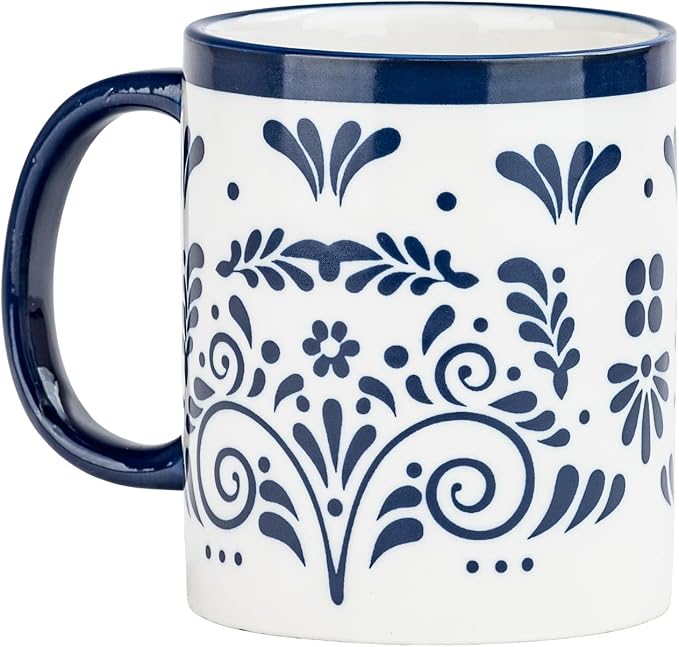 10 Strawberry Street Talavera Dinnerware, Set of 6 (14 fl oz Mugs)