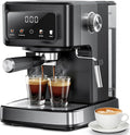Kismile Espresso Machine with Milk Frother, 15 Bar Digital Espresso Maker for Latte & Cappuccino, LED Touch Screen, 1.5L Removable Water Tank, Compact Coffee Maker for Home/Office
