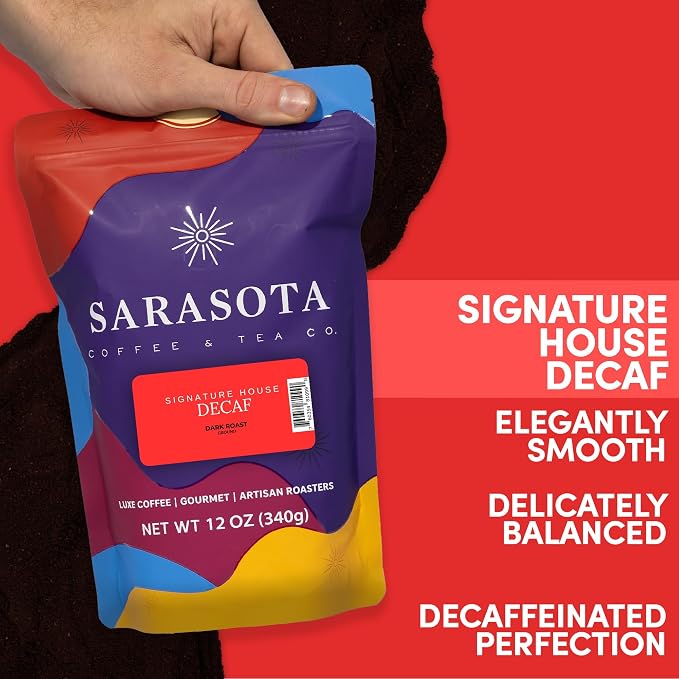 Decaf Ground Coffee | Medium Roast Decaffeinated Coffee | Smooth Low Acid Ground | Specialty Grade, Mold-Free | 12 oz