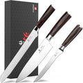 imarku Knife Set, 3 Piece Japanese High Carbon Stainless Steel | Razor Sharp 8 inch Chef Knife, 10 inch Bread Knife and 6 inch Boning Knife for Meat, Bread, Vegetables and Kitchen Prep