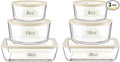 Urban Green Glass Food Container Set with Glass Lid, 6 Pack, Food Storage Containers Set, Airtight, LeakProof, Micowave Safe, 100% Plastic Free, Meal Prep Containers (White Color)