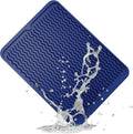 ZLR Silicone Dish Drying Mat & Heat Resistant Trivet (12" x 16") - Waterproof Counter Protector for Air Fryer, Coffee Maker - Non-Slip, BPA Free Kitchen Pad, Easy Clean Dishwasher Safe (Midnight Blue)