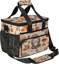 Pardick Lunch Box for Women Men Fall Hedgehog Leaf Insulated Lunch Bag Leakproof Large Lunchbox for Adults with Adjustable Shoulder Strap, Cooler Tote Bag for Work, Picnic, Beach