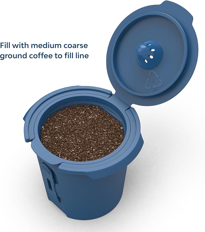 Bruvi Reusable Coffee Pod | 2 Pack | Only Reusable Pods Compatible with Bruvi Single-Serve Coffee System | Durable Design | Use Your Own Coffee