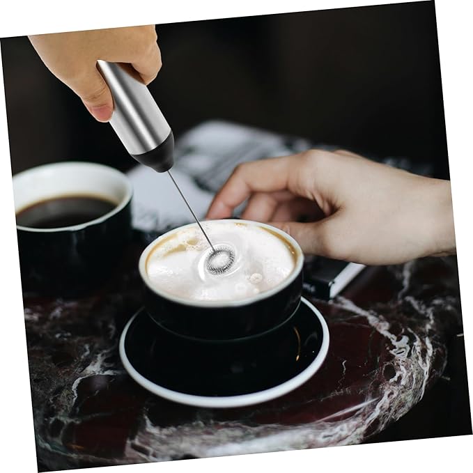 OUNONA 1PC Rechargeable Handheld Milk Frother Electric Foamer for Coffee Latte Cappuccino Portable and Easy to Use for Home and Travel and Material