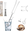 Milk Frother Wand Handheld for Coffee, 2000Mah Rechargeable Drink Mixer With Stand Whisk Cold Electric Foam Maker, 3 Speed Adjustable, Hand Free for Latte, Cappuccino, Matcha, Hot Chocolate, Egg